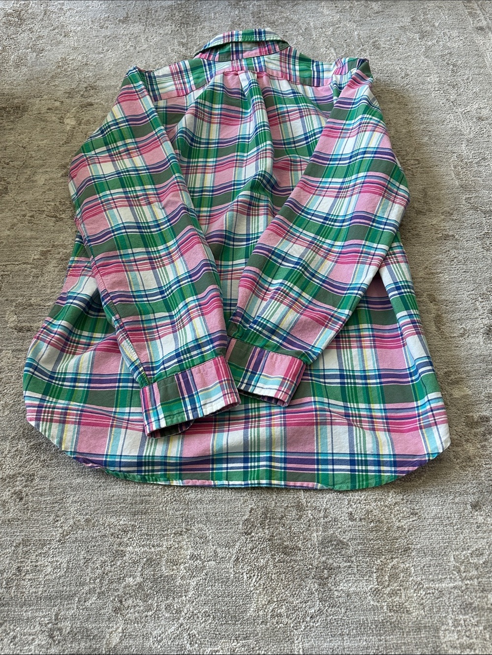 Ralph Lauren Men’s Large Pink, Blue, Green & White Plaid Button-Down Shirt. - Picture 7 of 7